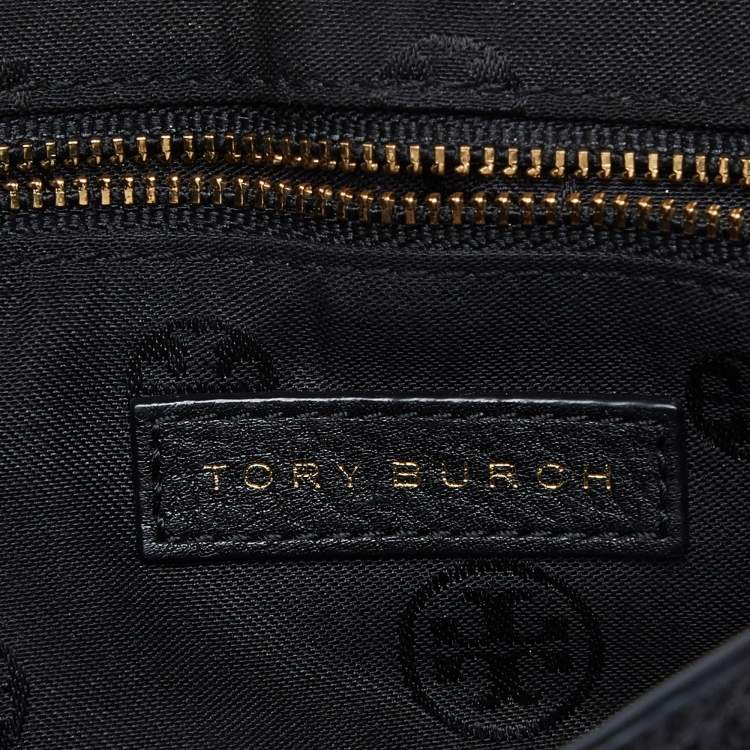 Pre Owned Tory Burch Navy Blue Leather Mercer Shoulder Bag