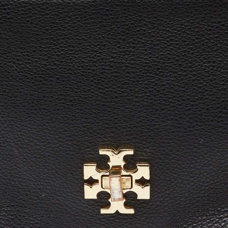 Pre Owned Tory Burch Navy Blue Leather Mercer Shoulder Bag