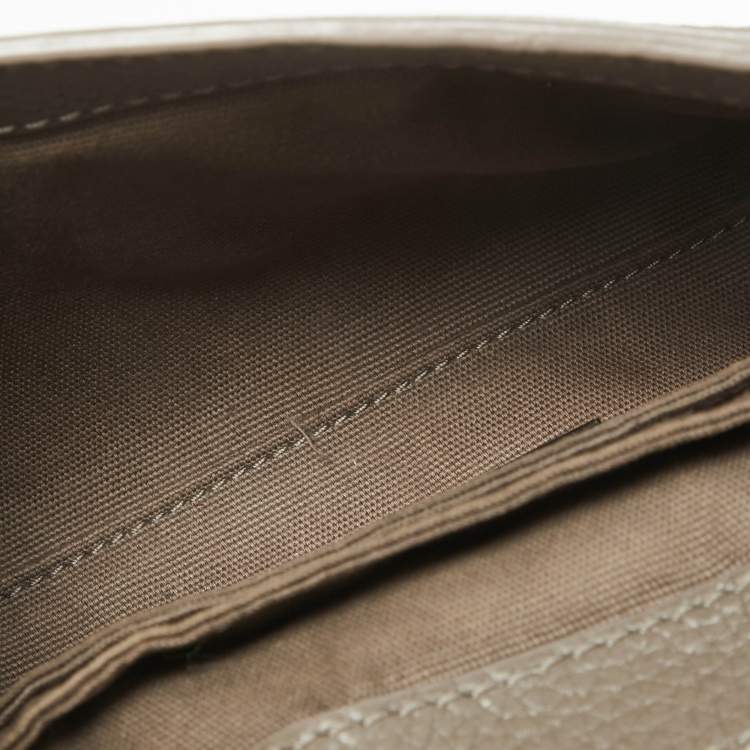Pre Owned Tory Burch Grey Leather 797 Top Handle Bag