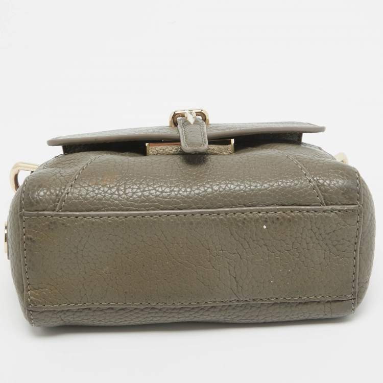 Pre Owned Tory Burch Grey Leather 797 Top Handle Bag