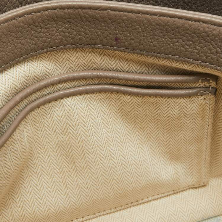Pre Owned Tory Burch Grey Leather Kira Flap Shoulder Bag
