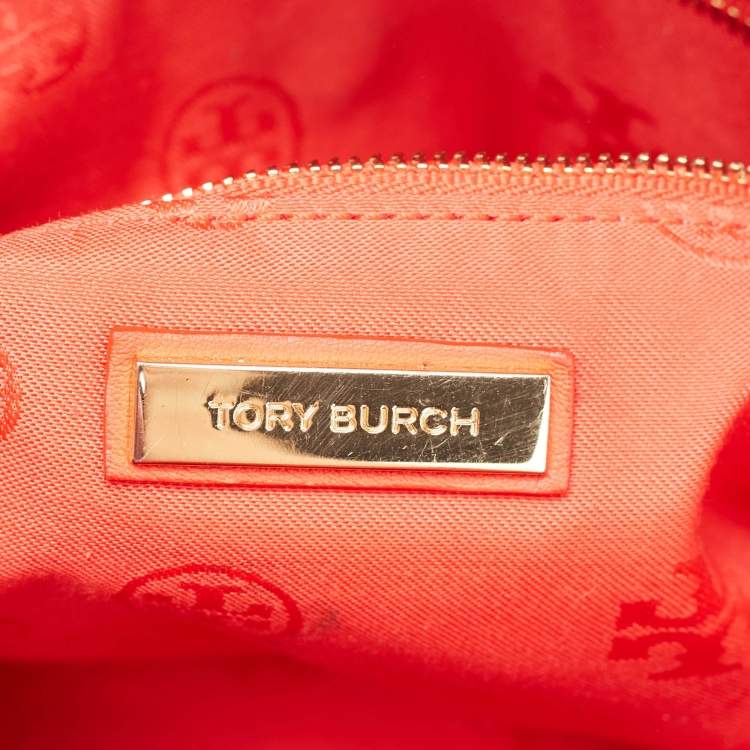 Pre Owned Tory Burch Red Quilted Leather Fleming Duffel Bag