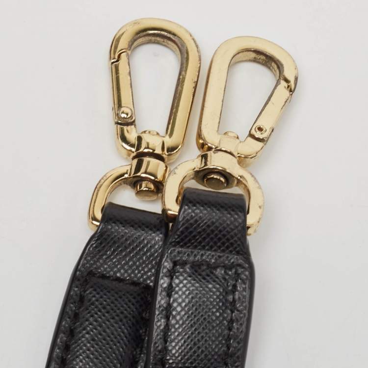 Pre Owned Tory Burch Black Laser Cut Saffiano Leather Double Zip Robinson Tote