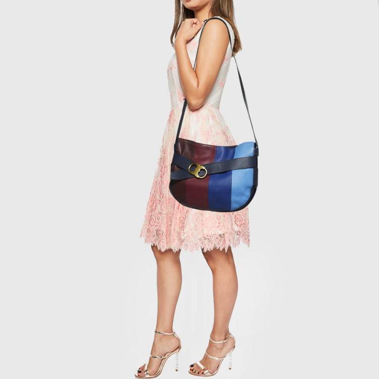 مملوكة مسبقًا Tory Burch Multicolor Leather Gemini Hobo