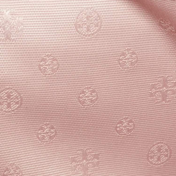 Pre Owned Tory Burch Pink Leather Britten Flap Crossbody Bag