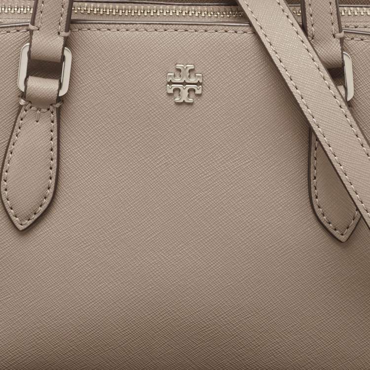 Pre Owned Tory Burch Beige Leather Mini Emerson Satchel