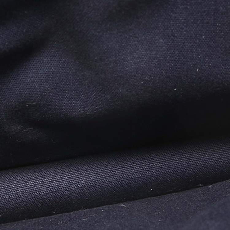 Pre Owned Tory Burch Navy Blue/White Python Embossed Leather Gemini Link Shoulder Bag