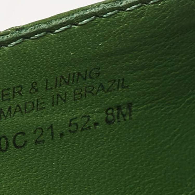 Pre Owned Tory Burch Green Croc Embossed Leather Georgia Loafers Size 38.5