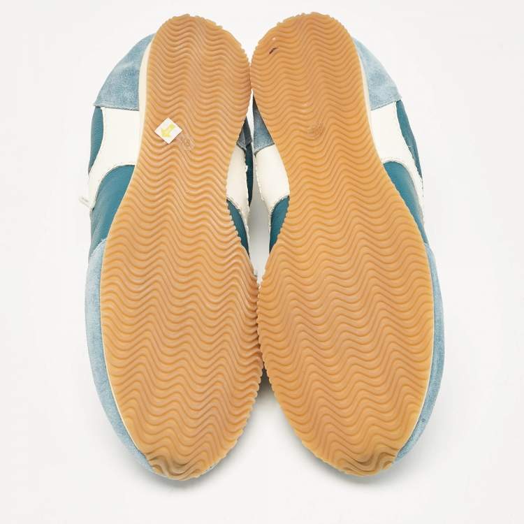 مملوكة مسبقًا Tory Burch Multicolor Leather and Suede Serif Lace Up Sneakers Size 40