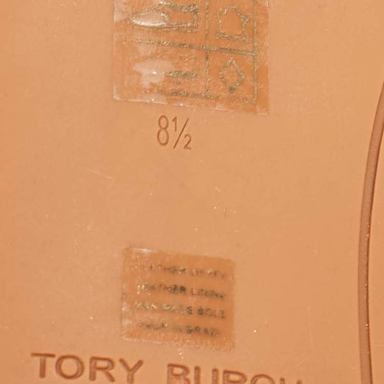 Pre Owned Tory Burch Brown Leather Miller Thong Sandals Size 39