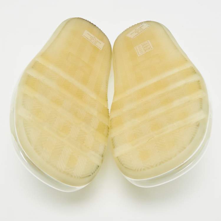 Pre Owned Tory Burch Transparent Rubber Leccio Slide Sandals Size 37