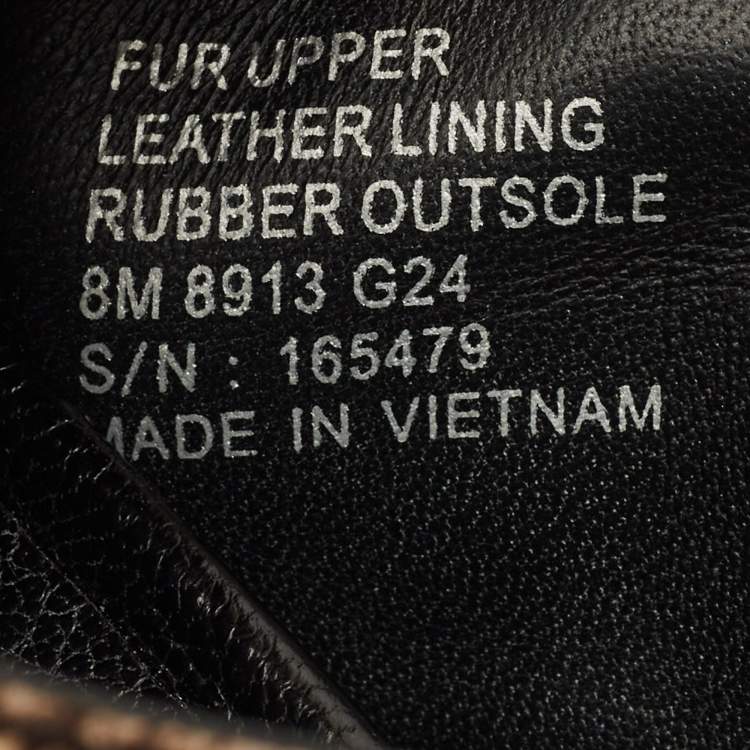 Pre Owned Tory Burch Brown Loepard-Print Calf Hair Flat Sandals Size 38