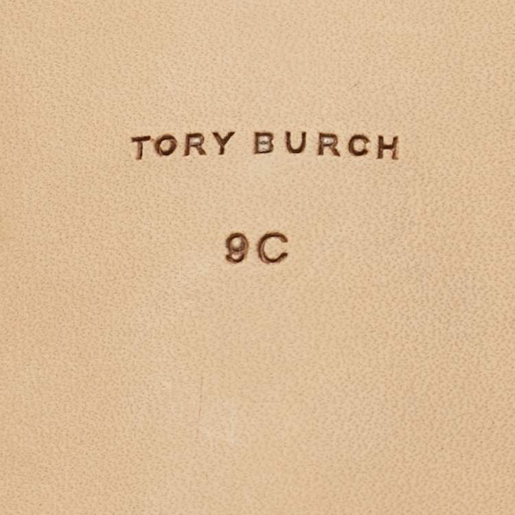 مملوكة مسبقًا Tory Burch Burgundy Leather Miller Flat Slide Size 39