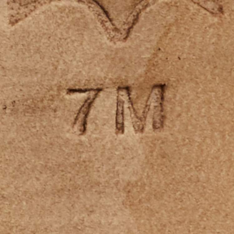 Pre Owned Tory Burch Brown Leather Georgia Slingback Block Heel Pumps Size 37