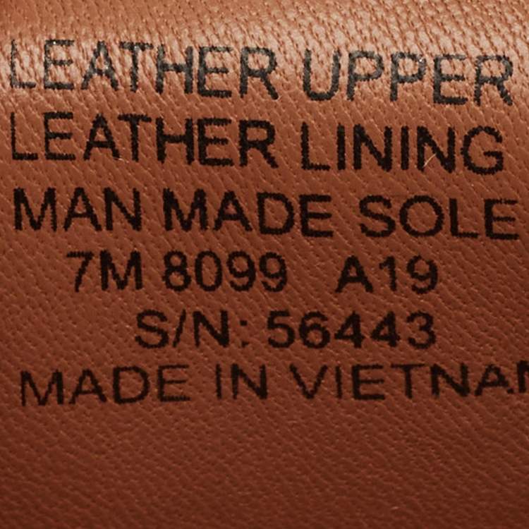 Pre Owned Tory Burch Brown Leather Kira Slip On Loafers Size 37