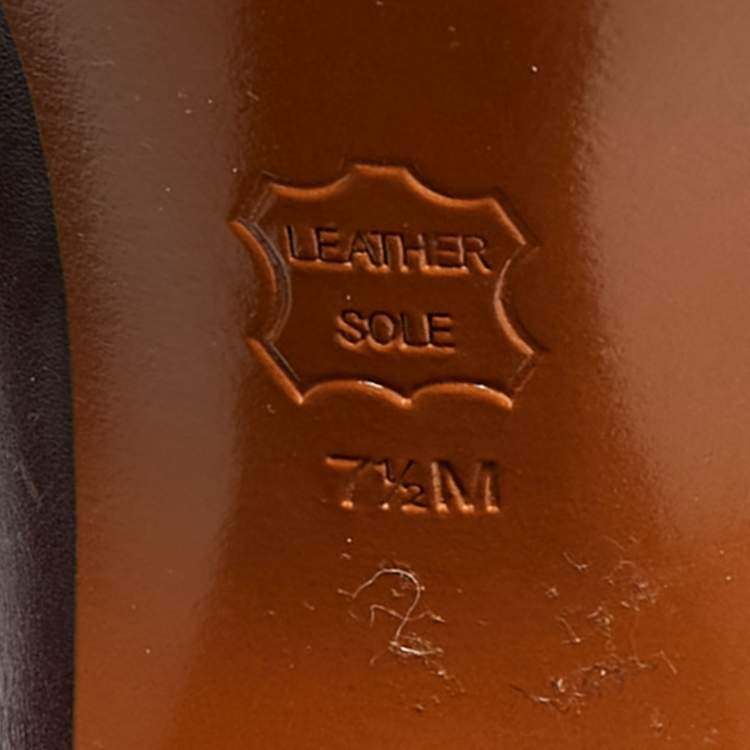 مملوكة مسبقًا Tory Burch Sarava Size 37.5 Burgundy Leather Blossom Block Heel Chain Knee Length Boots