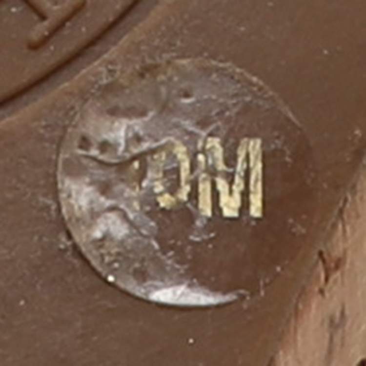 Pre Owned Tory Burch Elaine Size 40 Brown Laser Cut Leather Platform Slide Sandals