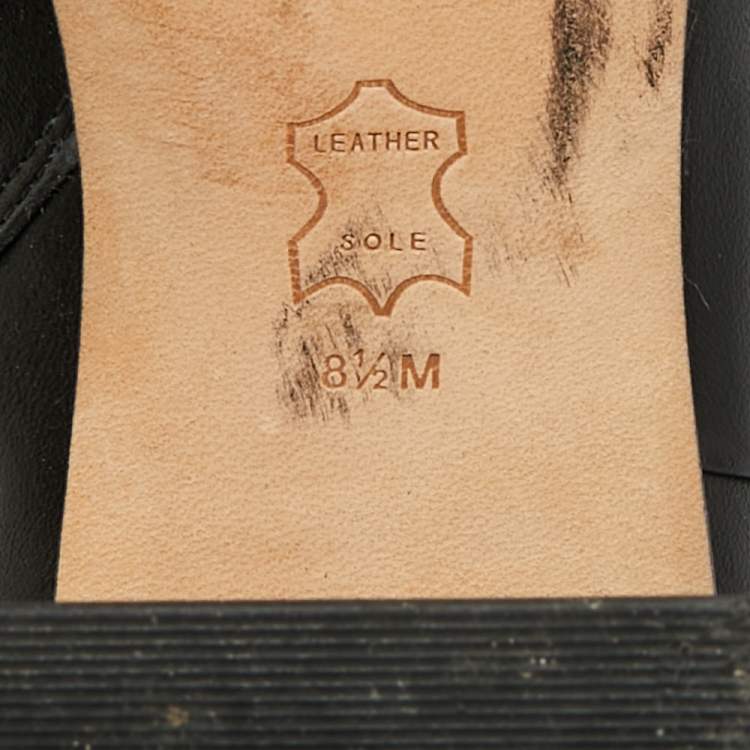 مملوكة مسبقًا Tory Burch Gigi Size 38.5 Black Leather Ankle Length Boots