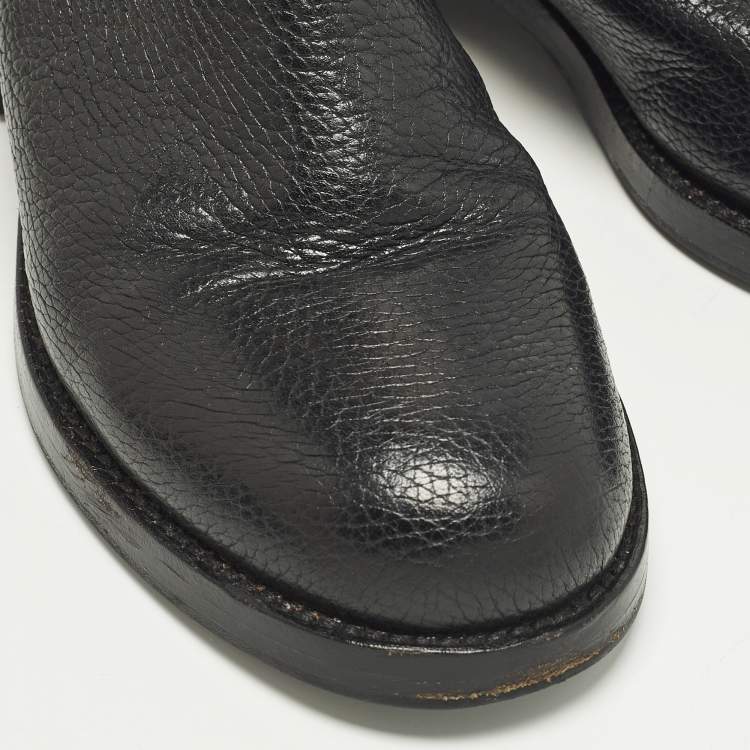 Pre Owned Tory Burch Junction Size 36.5 Black Leather Ankle Length Boots