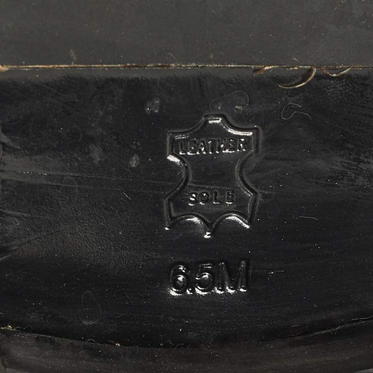 Pre Owned Tory Burch Junction Size 36.5 Black Leather Ankle Length Boots