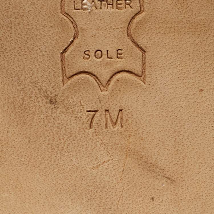 Pre Owned Tory Burch Eleanor Size 37 Metallic Snakeskin Embossed Leather Mules