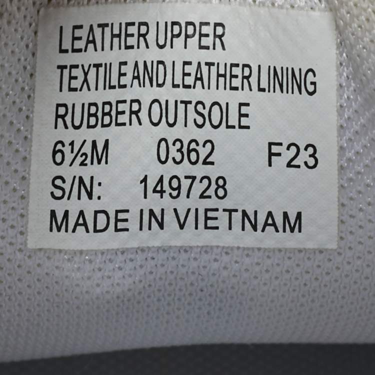 Pre Owned Tory Burch Size 36.5 White Leather Double T Howell Court Lace Up Sneakers          