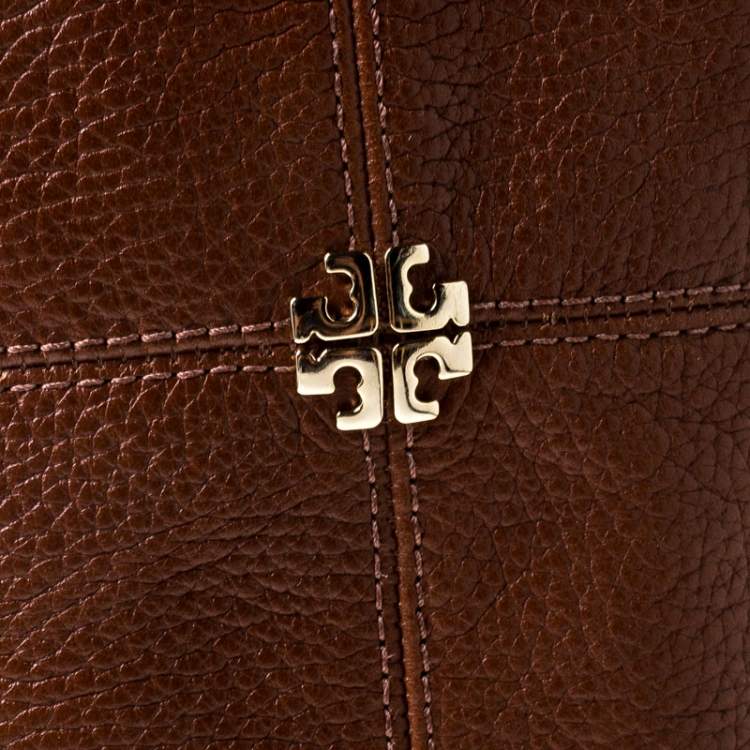 مملوكة مسبقًا Tory Burch Brown Leather Knee Length Boots Size 37.5