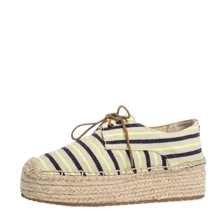 Tory Burch Multicolor Striped Canvas Florence Espadrille Flat Sneakers Size  36 Tory Burch | TLC