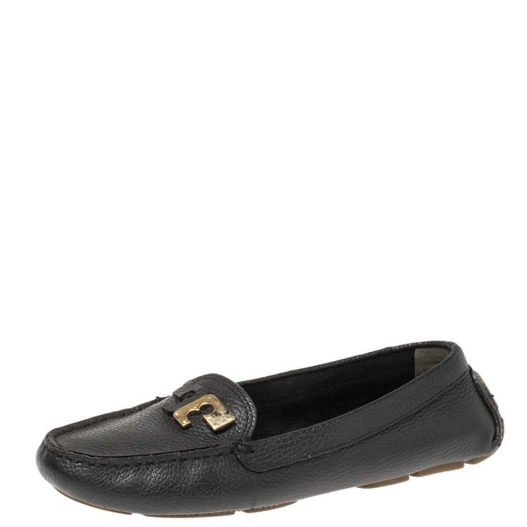 Tory Burch Black Leather Slip on Loafers Size 38 Tory Burch | TLC