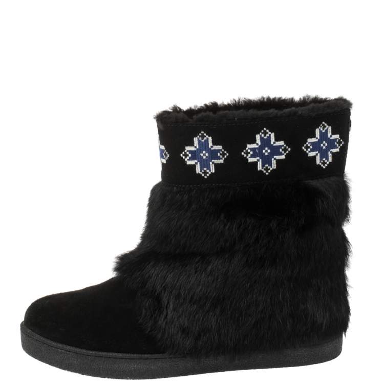 Tory Burch Fur and Suede Boots Size 38 Tory Burch | TLC