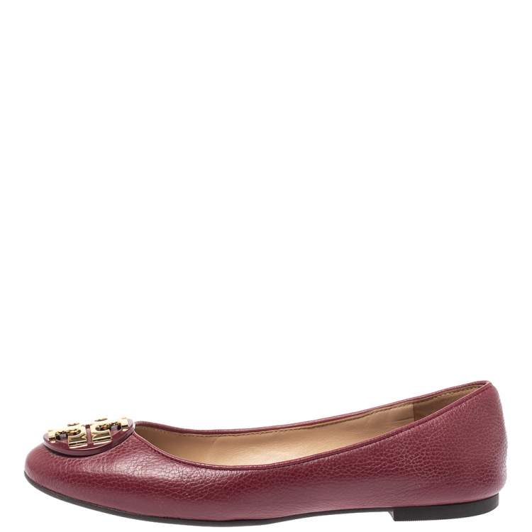 Tory burch maroon clearance flats