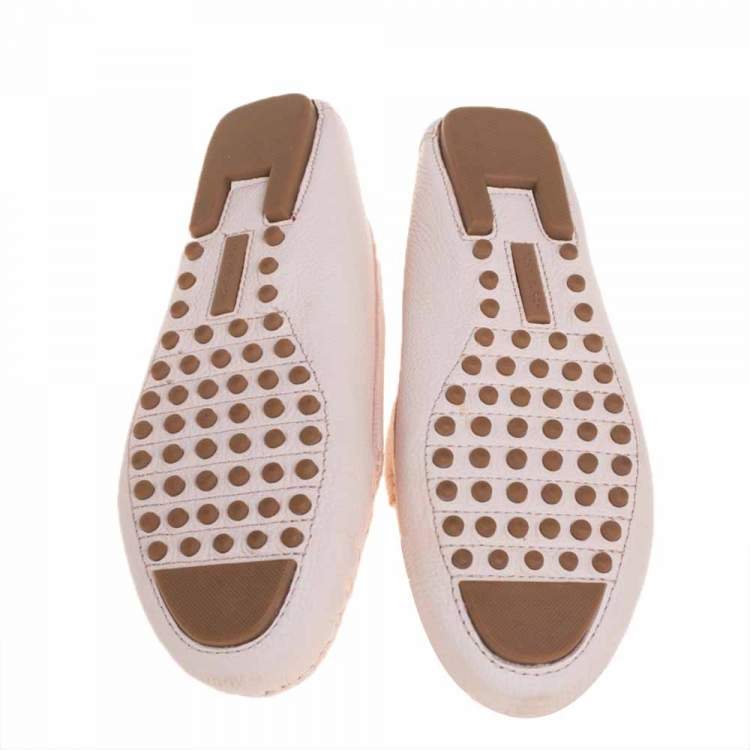 مملوكة مسبقًا Tory Burch Blush Pink Leather Lowell Loafers Size 39