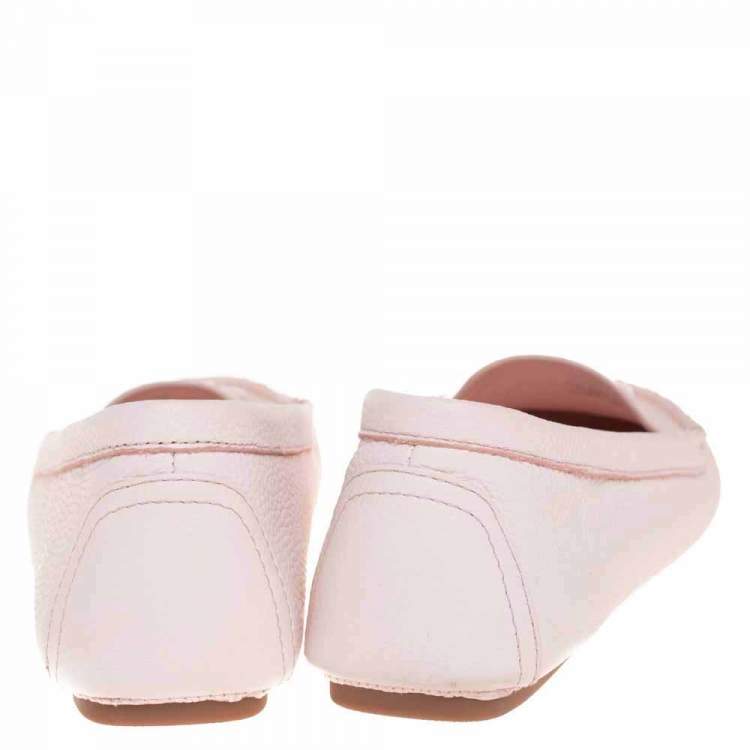 مملوكة مسبقًا Tory Burch Blush Pink Leather Lowell Loafers Size 39
