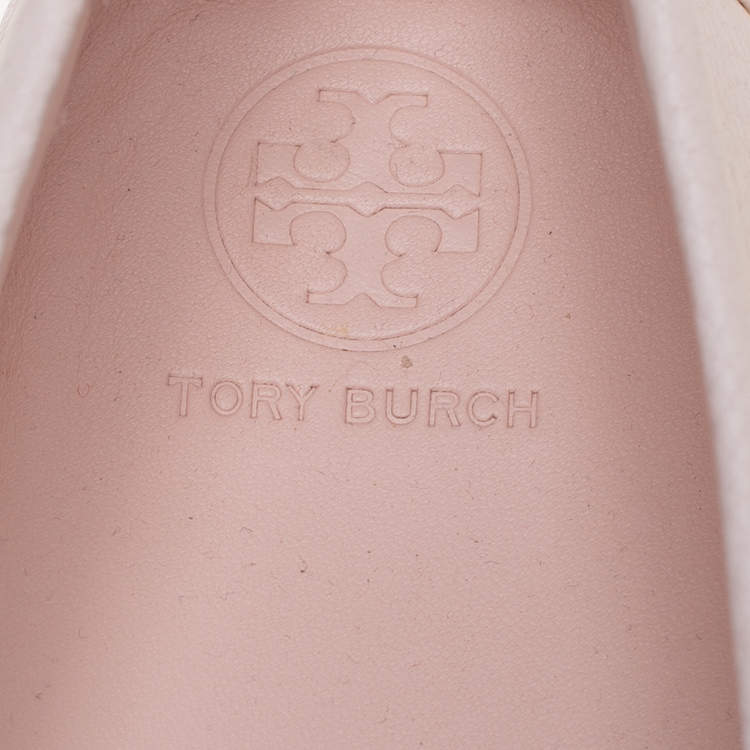 مملوكة مسبقًا Tory Burch Blush Pink Leather Lowell Loafers Size 39