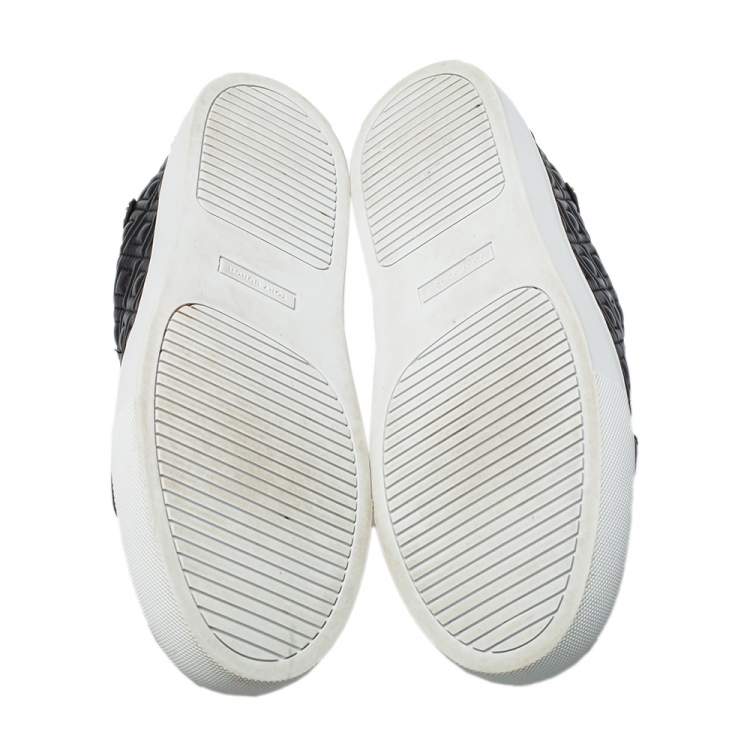 Pre Owned Tory Burch Black Quilted Leather Low Top Sneakers Size 38.5