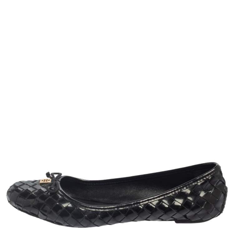 Tory Burch Black Patent Leather Ballet Flats Size 38 Tory Burch | TLC