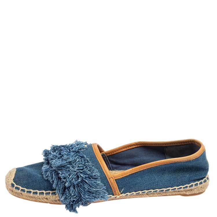 Tory Burch Blue Denim Shaw Espadrille Flats Size  Tory Burch | TLC