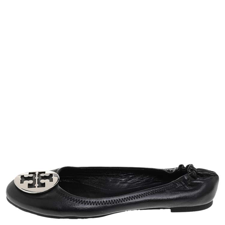 Tory burch outlet black minnie flats