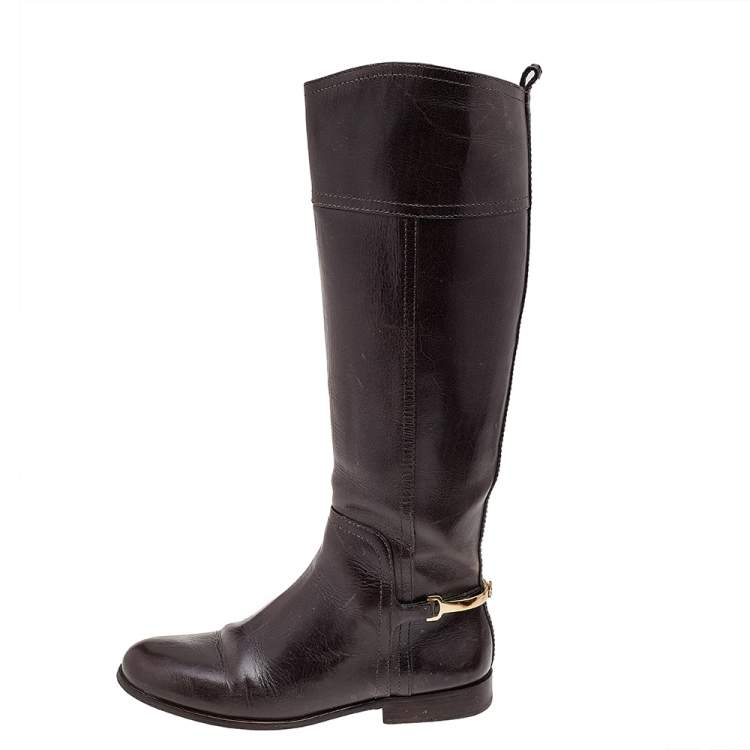 Tory burch black shop and brown boots