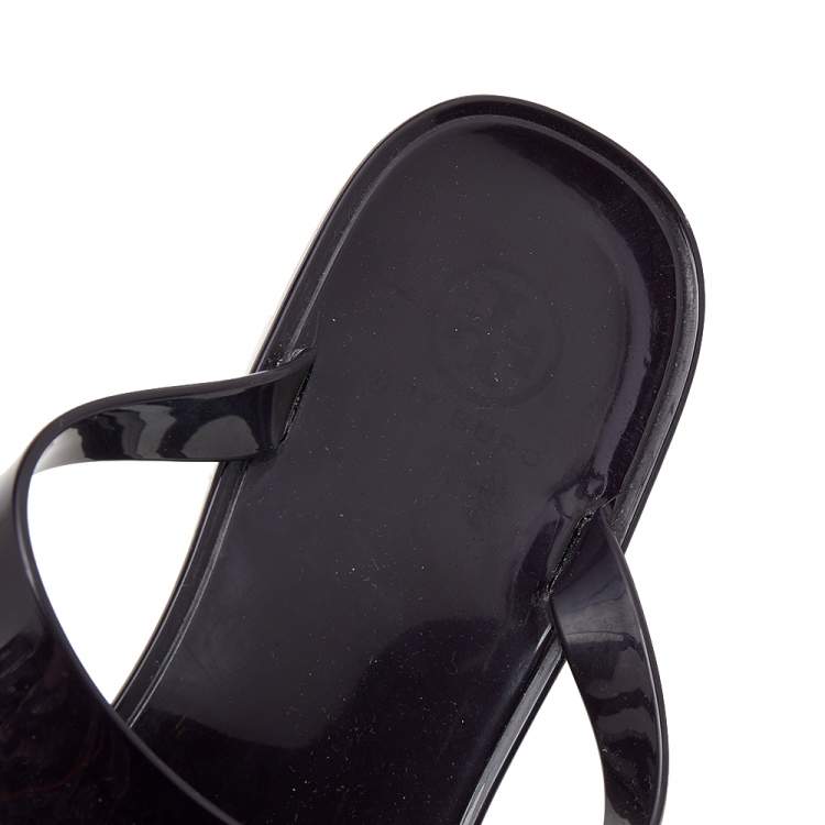 مملوكة مسبقًا Tory Burch Plum Rubber Speer Flat Thong Sandals Size 39.5
