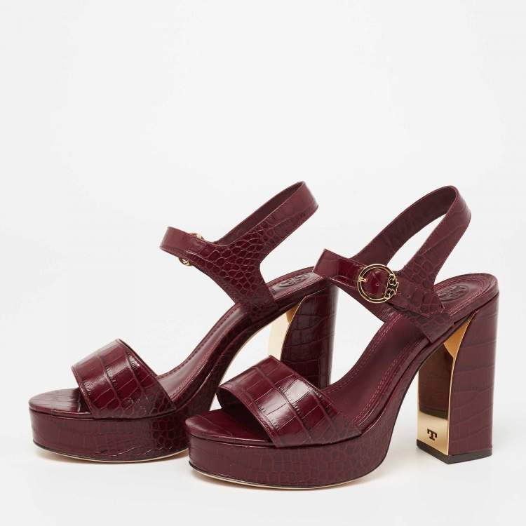 Tory burch shop burgundy sandals