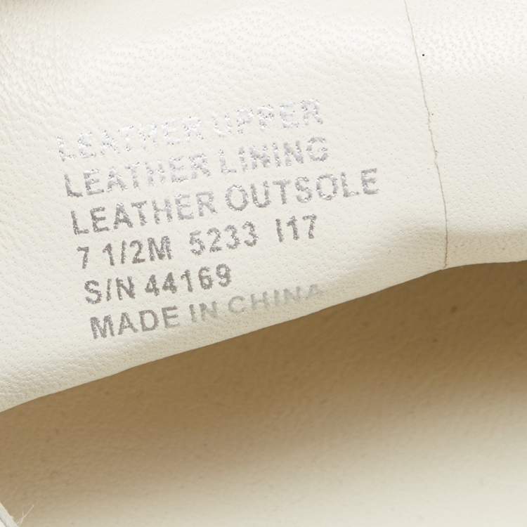 Pre Owned Tory Burch White Croc Embossed Leather Jessa Loafers Size 38