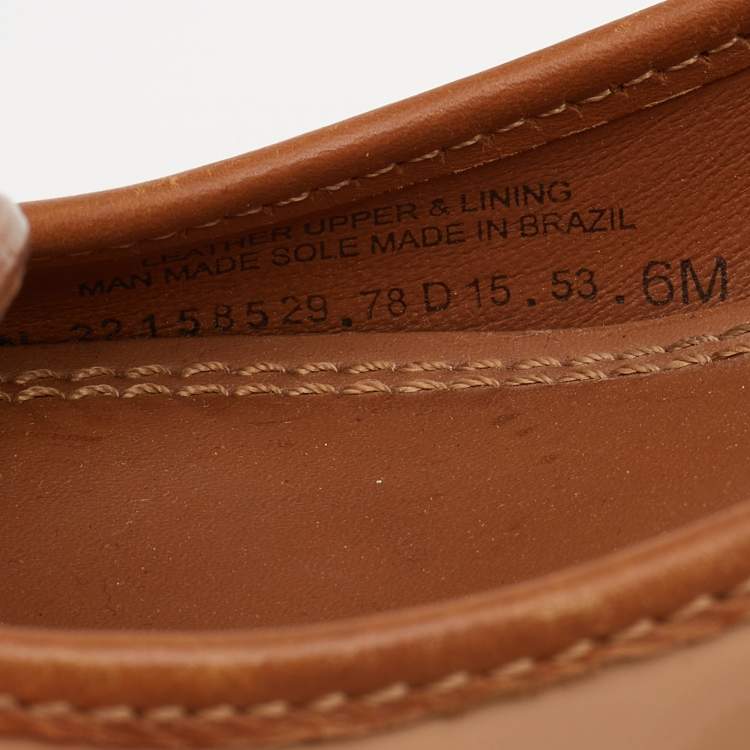 مملوكة مسبقًا Tory Burch Beige/Brown Patent and Leather Wedge Pumps Size 36.5