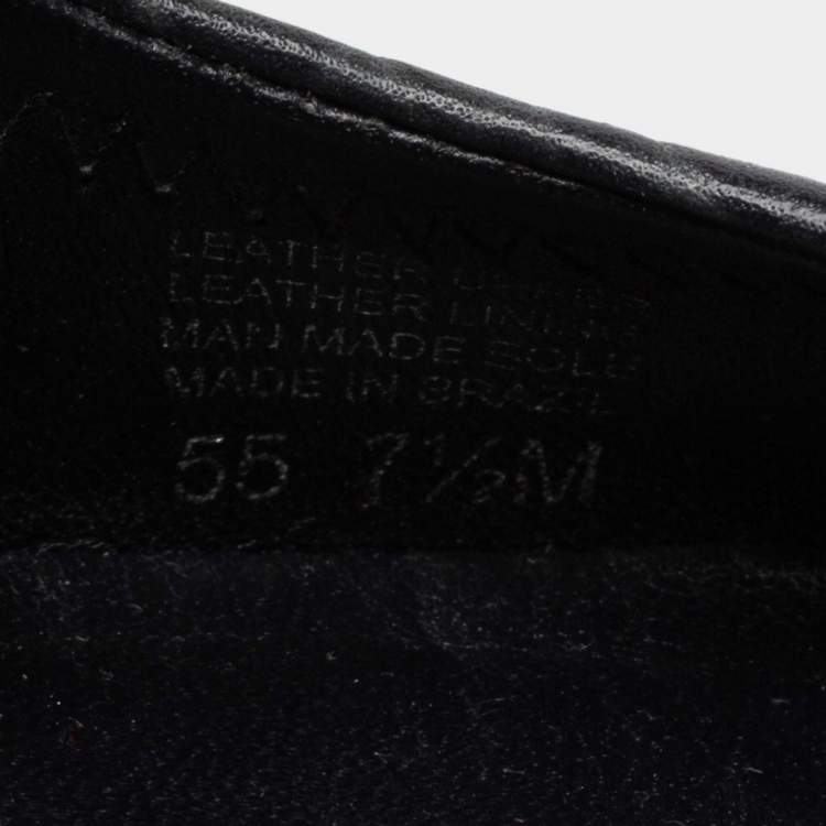 Pre Owned Tory Burch Navy Blue Leather Wedge Pumps Size 38