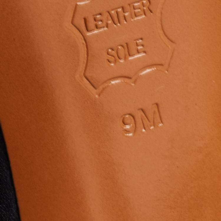 Pre Owned Tory Burch Black Leather Elizabeth Pumps Size 39