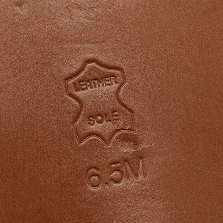 Pre Owned Tory Burch Metallic Crinkled Leather Embellished Thong Flats Size 36.5