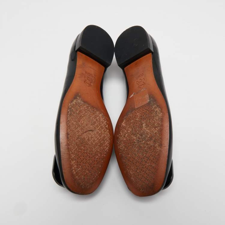 مملوكة مسبقًا Tory Burch Black Patent Leather Ballet Flats Size 36.5