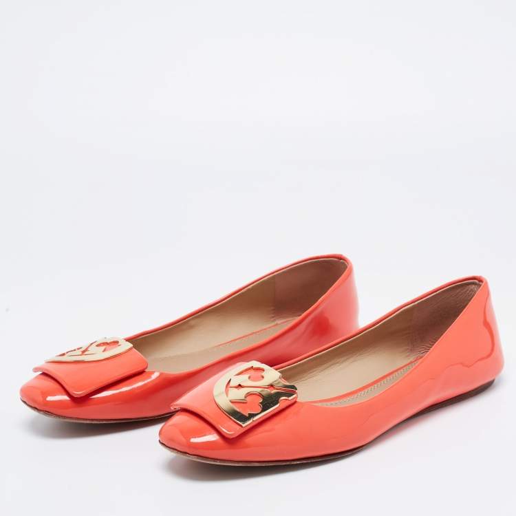 Tory burch outlet orange flats