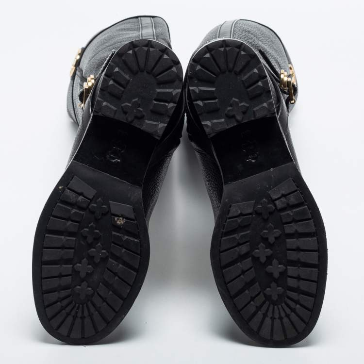 مملوكة مسبقًا Tory Burch Black Leather Knee Length Boots Size 38