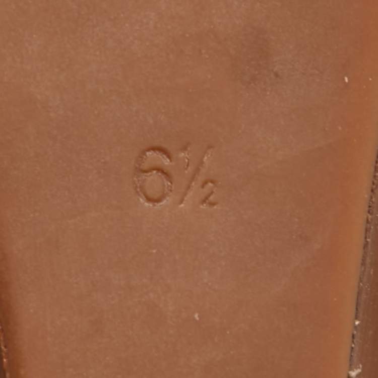 مملوكة مسبقًا Tory Burch Two Tone Patent and Leather Caroline Scrunch Wedge Pumps Size 37